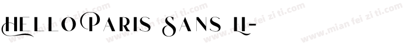 Hello Paris Sans Li字体转换